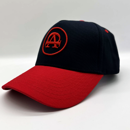 The dark blue and red snapback