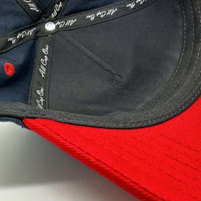The dark blue and red snapback